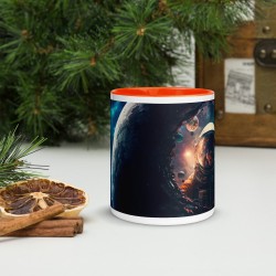 DEEP SPACE, Tasse mit farbiger Innenseite