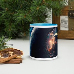 DEEP SPACE, Tasse mit farbiger Innenseite