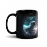 DEEP SPACE, schwarze glänzende Tasse