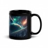 DEEP SPACE, schwarze glänzende Tasse