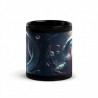 DEEP SPACE, Black glossy mug