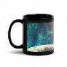 DEEP SPACE, schwarze glänzende Tasse