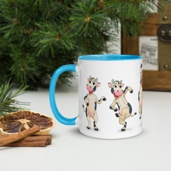 Happy Cow, Tasse mit farbiger Innenseite