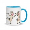 Happy Cow, Tasse mit farbiger Innenseite