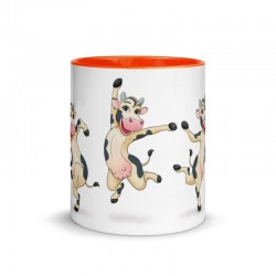 Happy Cow, Tasse mit farbiger Innenseite