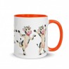 Happy Cow, Tasse mit farbiger Innenseite