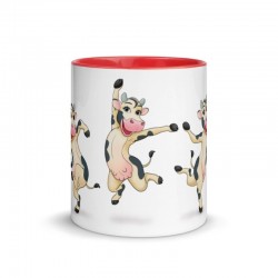 Happy Cow, Tasse mit farbiger Innenseite