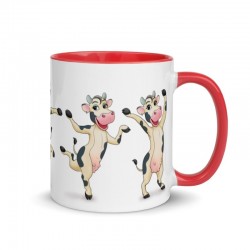 Happy Cow, Tasse mit farbiger Innenseite