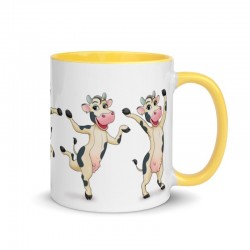 Happy Cow, Tasse mit farbiger Innenseite