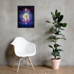 THE MOUSE YOGA "MEDITATION" Framed photo paper poster