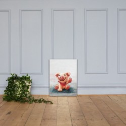 Happy piggy, canvas print