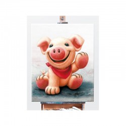Happy piggy, Leinwanddruck