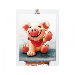 Happy piggy, canvas print