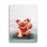 Happy piggy, canvas print