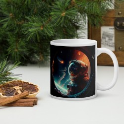 DEEP SPACE, White glossy mug