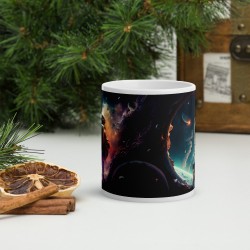 DEEP SPACE, White glossy mug