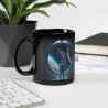 DEEP SPACE, Black glossy mug