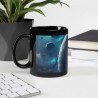 DEEP SPACE, Black glossy mug