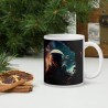 DEEP SPACE, weiße glänzende Tasse